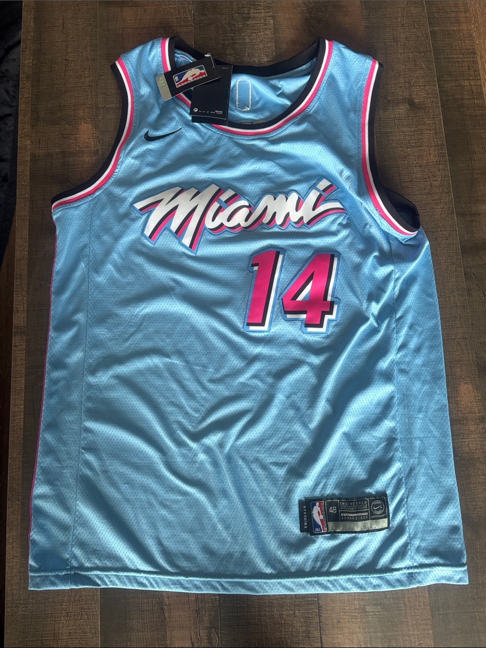 Nike Miami Heat #14 Herro City Edition Jersey - Light Blue & Pink